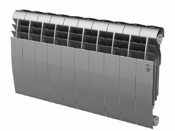 Биметаллический радиатор Royal Thermo Silver Satin 350мм х 10 секций серебристый