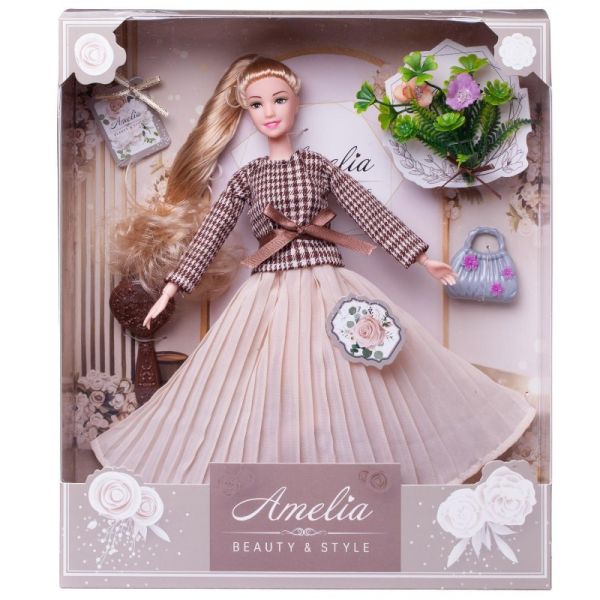 Кукла ABTOYS Amelia Современный шик PT-01619 с аксессуарами 30 см